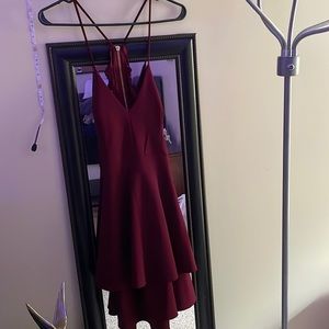 B. Darlin maroon homecoming/prom dress size9/10